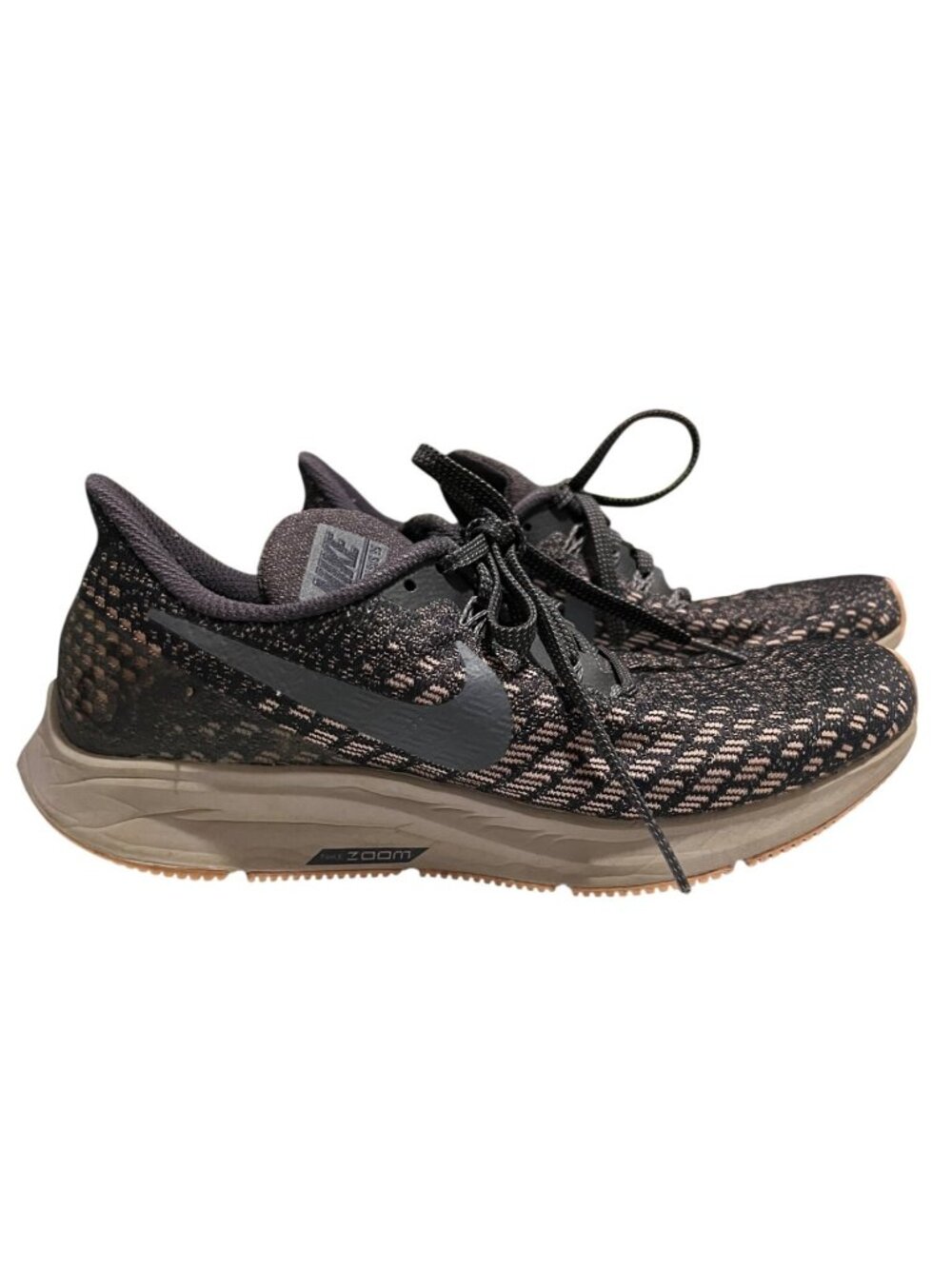 Nike Air Zoom Pegasus Running Shoes Sneakers Size 7.5 Gray Pink Textured Mesh Up